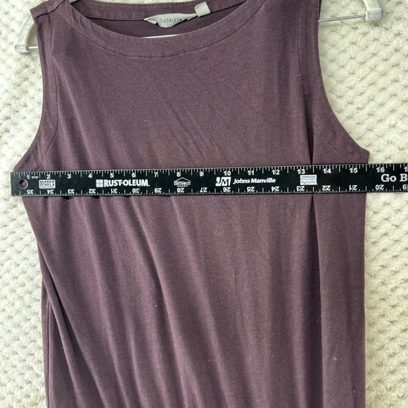 Athleta Dress Westward Ruched Tulip Beat Neck Sleeveless Casual Travel Purple XS - Picture 4 of 8